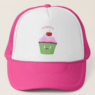 Boné Óptica ilustração do desenho animado do cupcake
