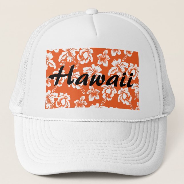 Boné Orange Hawaiian Hibiscus (Frente)