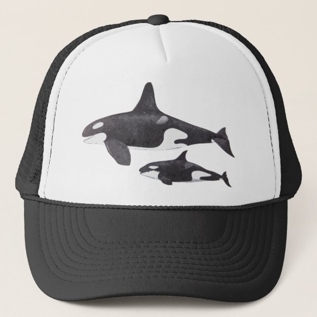 Boné Orca da mãe e do bebê (Frente)