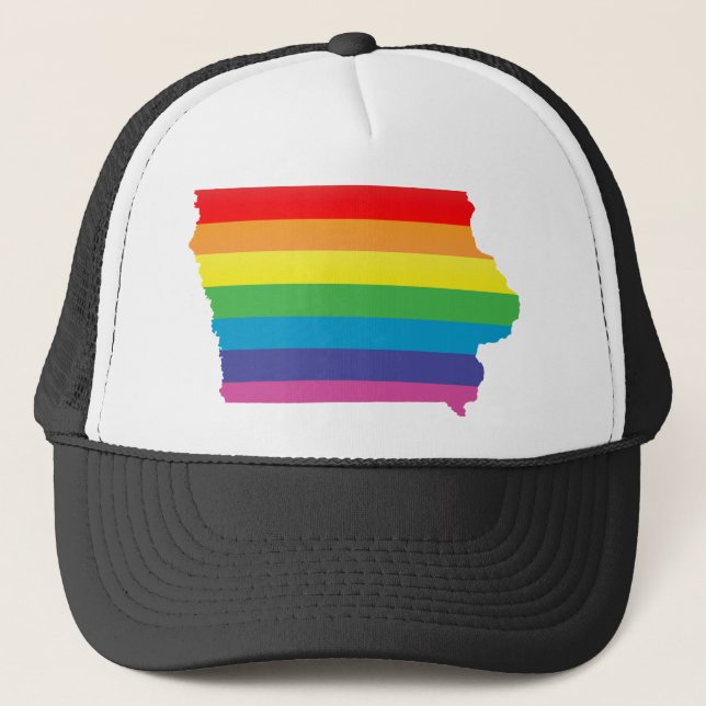 Boné orgulho de iowa. listrado. (Frente)