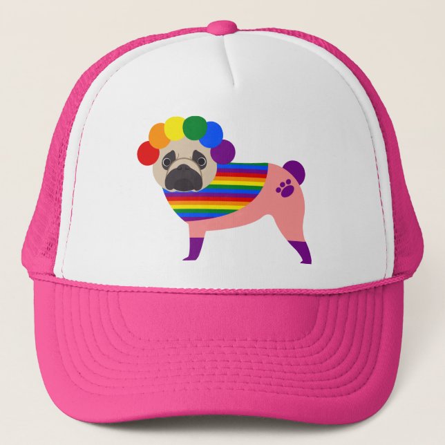 Boné Orgulho gay Pug Camisetas e presentes (Frente)