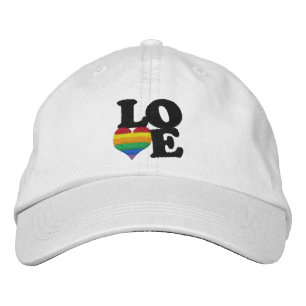 Boné Orgulho gay Rainbow Love Heart