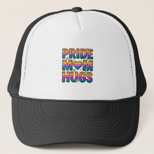 Boné Orgulho Mãe Abraços Design Vetorial Arco-Íris Vint