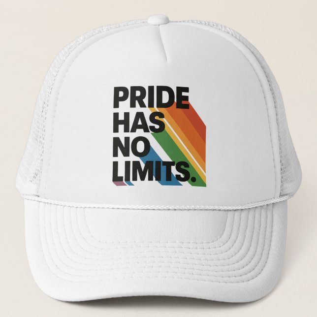 Boné Orgulho Não Tem Limites | Mês do Orgulho de Pessoa (Frente)