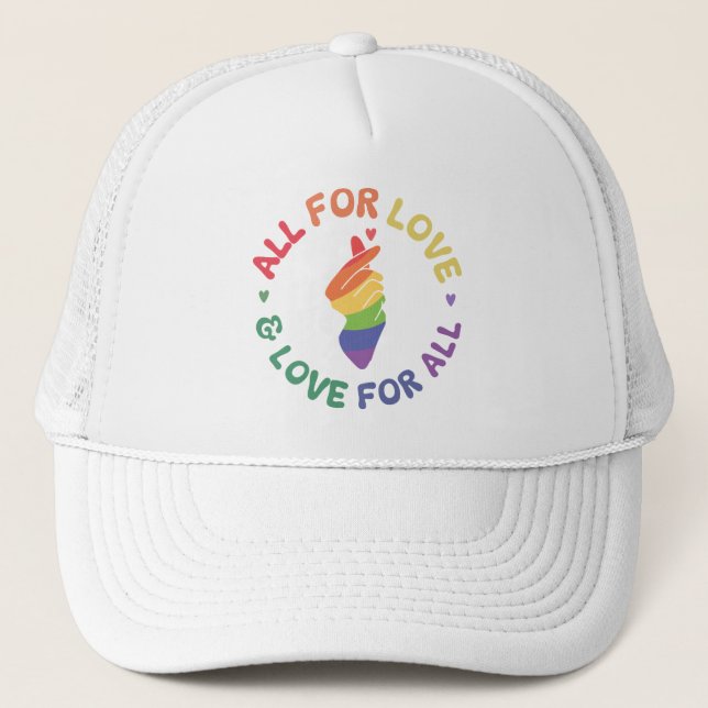 Boné Orgulho Rainbow All for Love & Love for All (Frente)