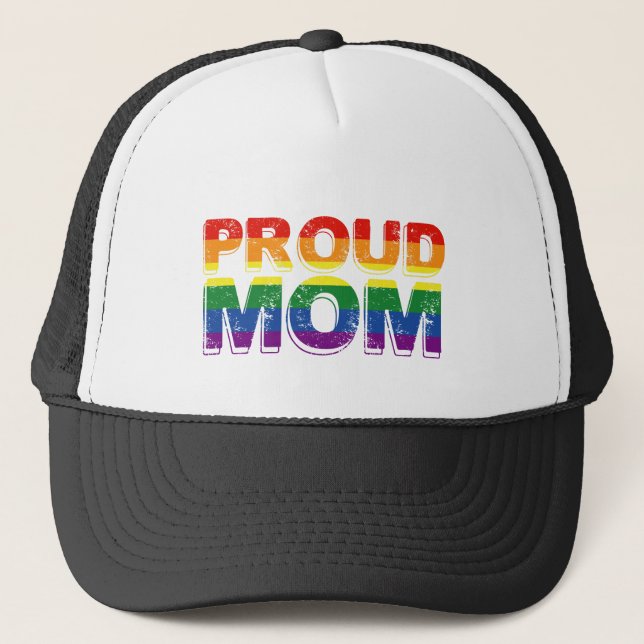 Boné Orgulhosa Mãe Orgulho gay LGBT Mãe-Arco-Íris LGBTQ (Frente)