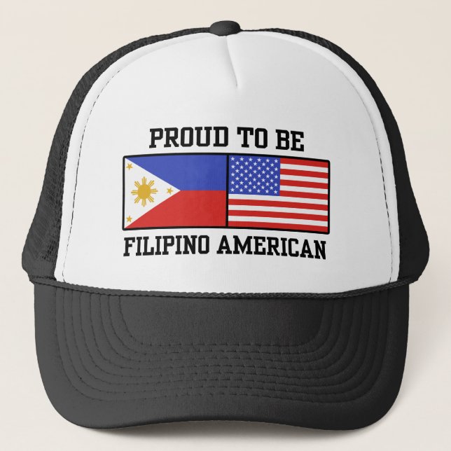 Boné Orgulhoso Filipino Americano (Frente)
