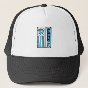 Boné Orgulhoso Novo Pai Bandeira de Pés de Bebê Design 