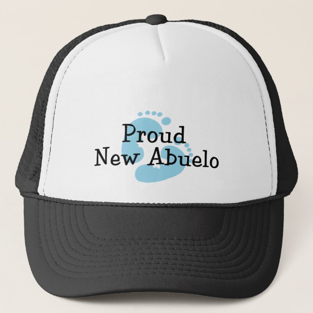 Boné Orgulhoso Novo Pé de Bebê Menino Abuelo (Frente)