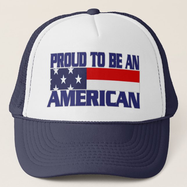 Boné Orgulhoso Patriótico por Ser Americano - Chapéu (Frente)