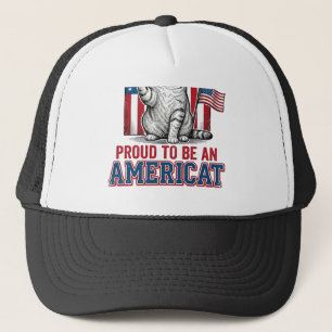 Boné Orgulhoso Por Ser Um Gato Patriota Americat Camisa
