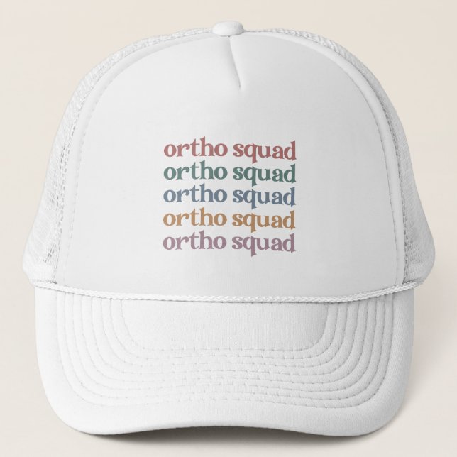 Boné Ortho Squad Orthodontist Orthopedics Enfermeira Pr (Frente)