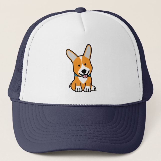 Boné Os Corgis do Corgi perseguem o Pembroke feliz (Frente)
