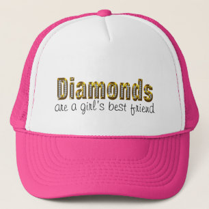 Boné os diamantes são um melhor amigo das meninas