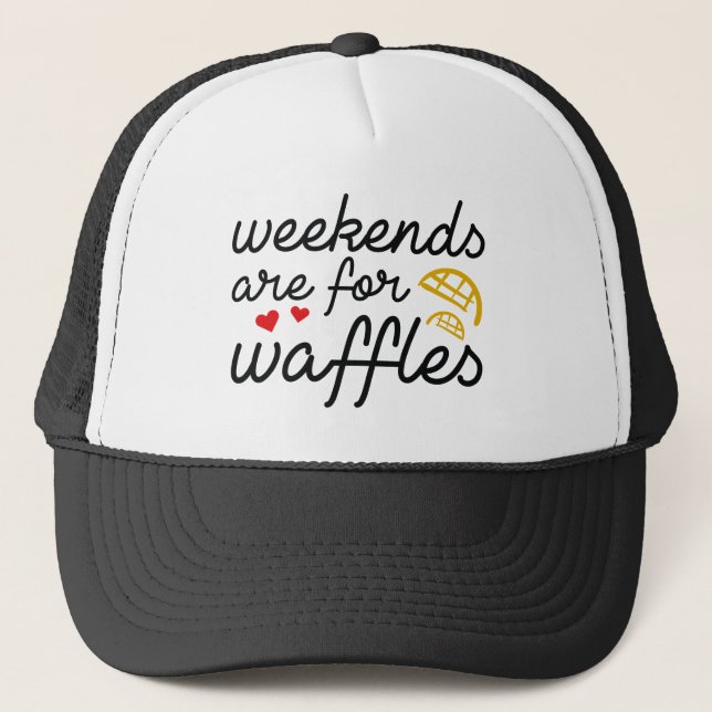 Boné Os Finais De Semana São Para Waffles (Frente)