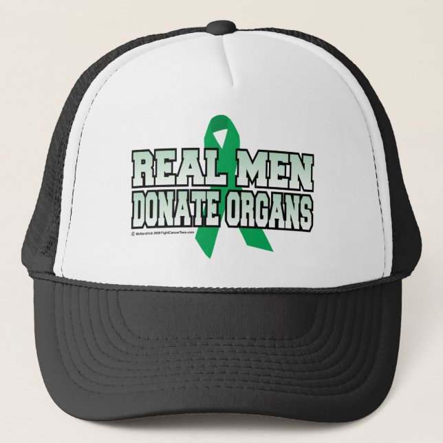Boné Os homens reais doam órgãos (Frente)