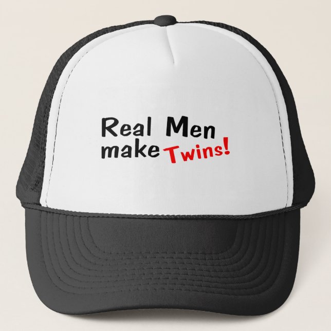 Boné Os homens reais fazem gêmeos (Frente)