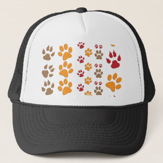 Boné Os impressões da pata do cão & do gato projetam o