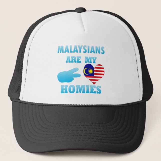 Boné Os malaios são meu Homies (Frente)