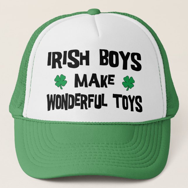 Boné Os meninos irlandeses fazem brinquedos (Frente)