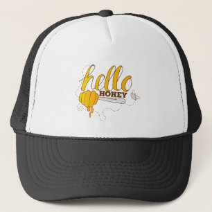 Boné Ouro Amarelo e Brown Hello Honey