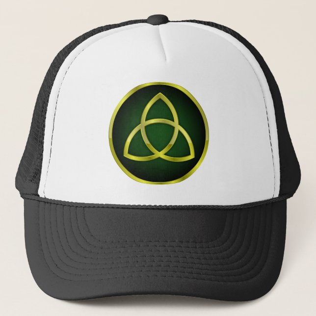 Boné ouro e triquetra verde (Frente)