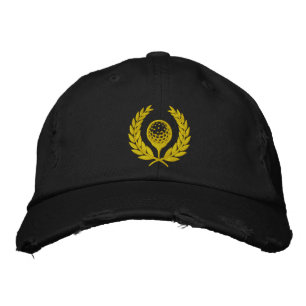 Boné Ouro Golf Achievement Laurel Wreath Emblem