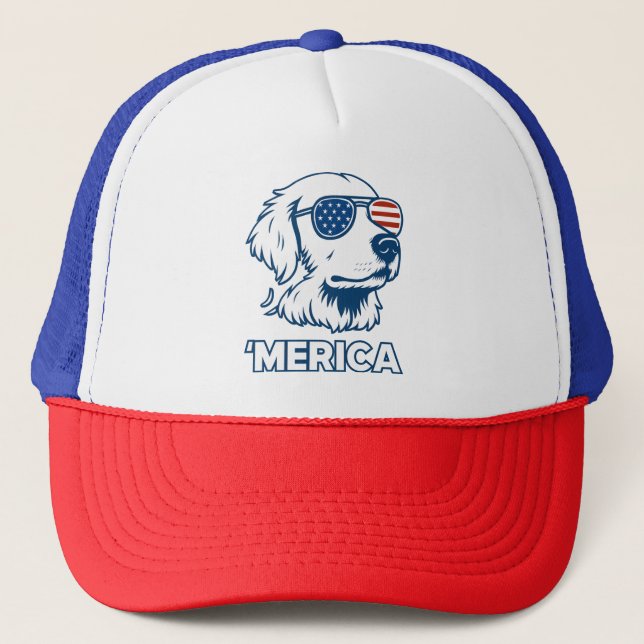 Boné Ouro Retriever 4 De Julho Da América Do Sul (Frente)