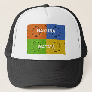 Boné Ouro Vermelho Azul Verde Matata Hakuna