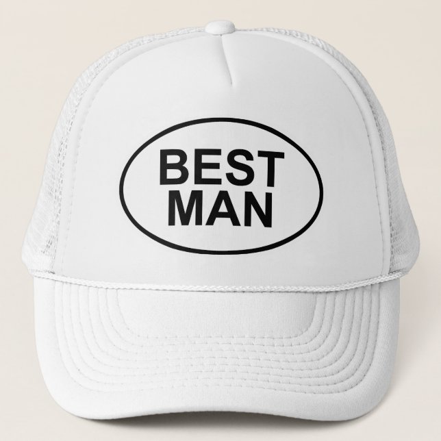 Boné Oval Wedding do melhor homem (Frente)