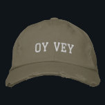 Boné Oy Vey Funny Yiddish Citação de Blush<br><div class="desc">Simples citação de humor judeu em Yiddish Oy Vey em taupe e blush.</div>