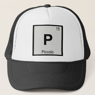 Boné P - Piccolo Music Chemistry Símbolo Periódico de