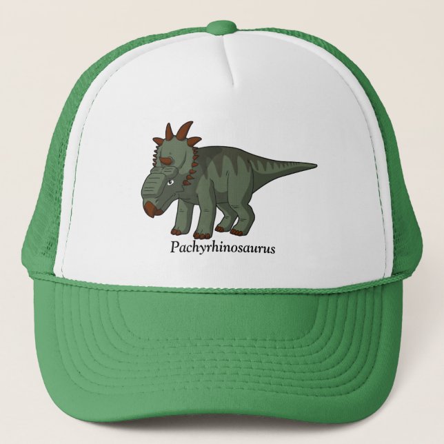 Boné Pachyrhinosaurus Dinossauro Impresso (Frente)
