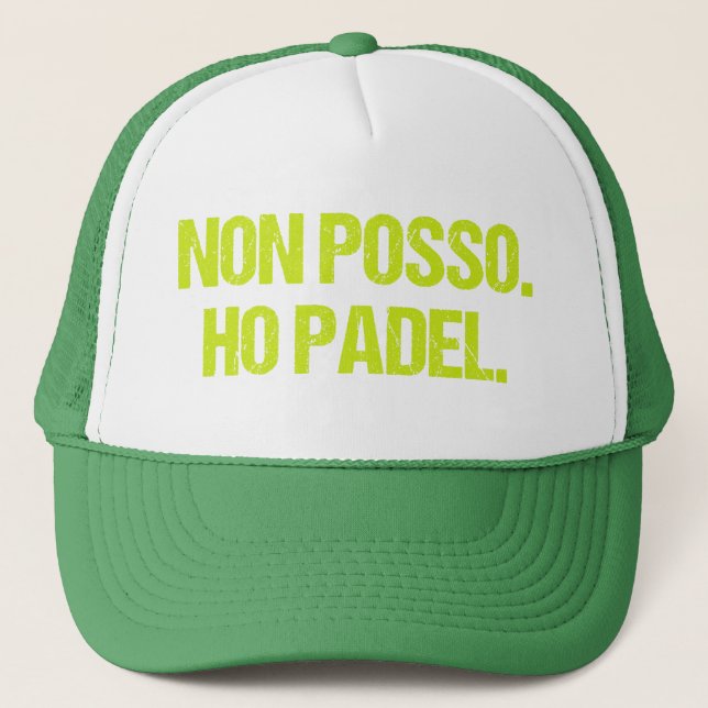 Boné Padel Escrita Divertida Não Posso (Frente)