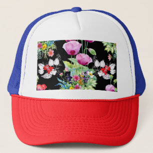 Boné Padrão Colorido das Flores de Verão