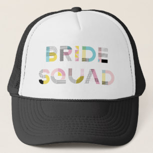 Boné Padrão Colorido Tipografia Moderna Bride Squad Ha