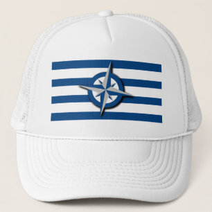 Boné Padrão Compass e Stripes Náutico Inspirado