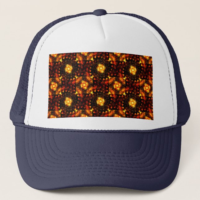 Boné Padrão de Arte Abstrata Boho Moderno Elegante Dour (Frente)