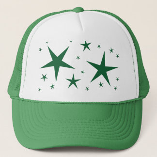 Boné Padrão de estrelas verdes