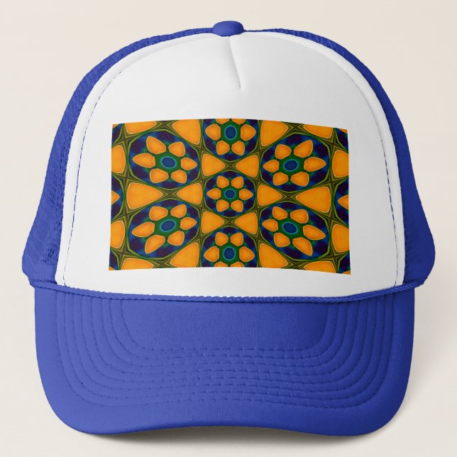 Boné Padrão de Flores de Abstrato exclusivo (Frente)