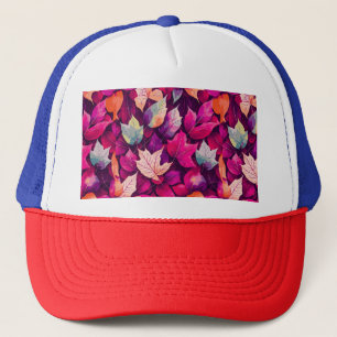 Boné Padrão de Folhas de Outono Coloridas-68218
