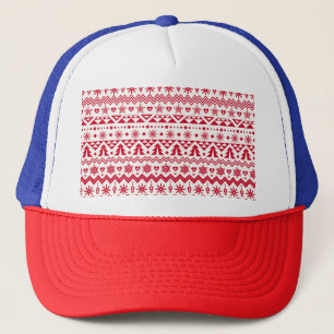 Boné Padrão de natal festivo sem soldadura.