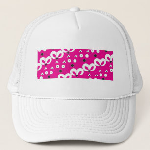 Boné Padrão de Rato Gato Rosa Quente