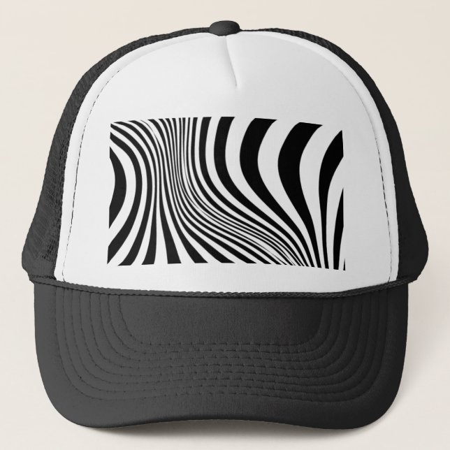 Boné Padrão de Textura de Impressão de Pele de Zebra (Frente)