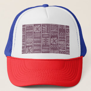 Boné Padrão desenhado pela mão étnica: estilo de colhei