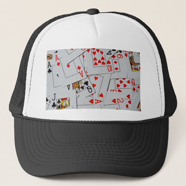Boné Padrão Do Deck Of Scatter Playing Cards (Frente)