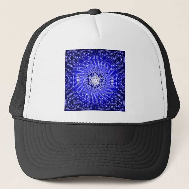 Boné Padrão Espiral Psicodélico: (Frente)
