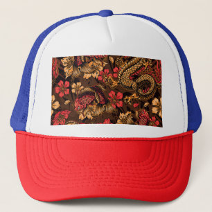 Boné Padrão koi do dragão japonês.