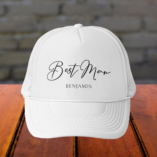 Boné Padrinho Personalizado Chic Minimalista Casamento (Criador carregado)