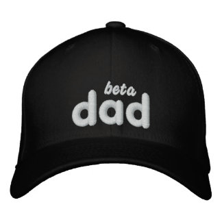 Boné Pai Beta preto com etiqueta traseira